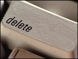 Video Clip - Delete key on a keyboard being pressed