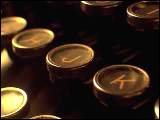 Video Clip - Golden typewriter keys