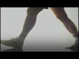 Video Clip - A pair of legs walking with a heart rate monitor shown at the bottom